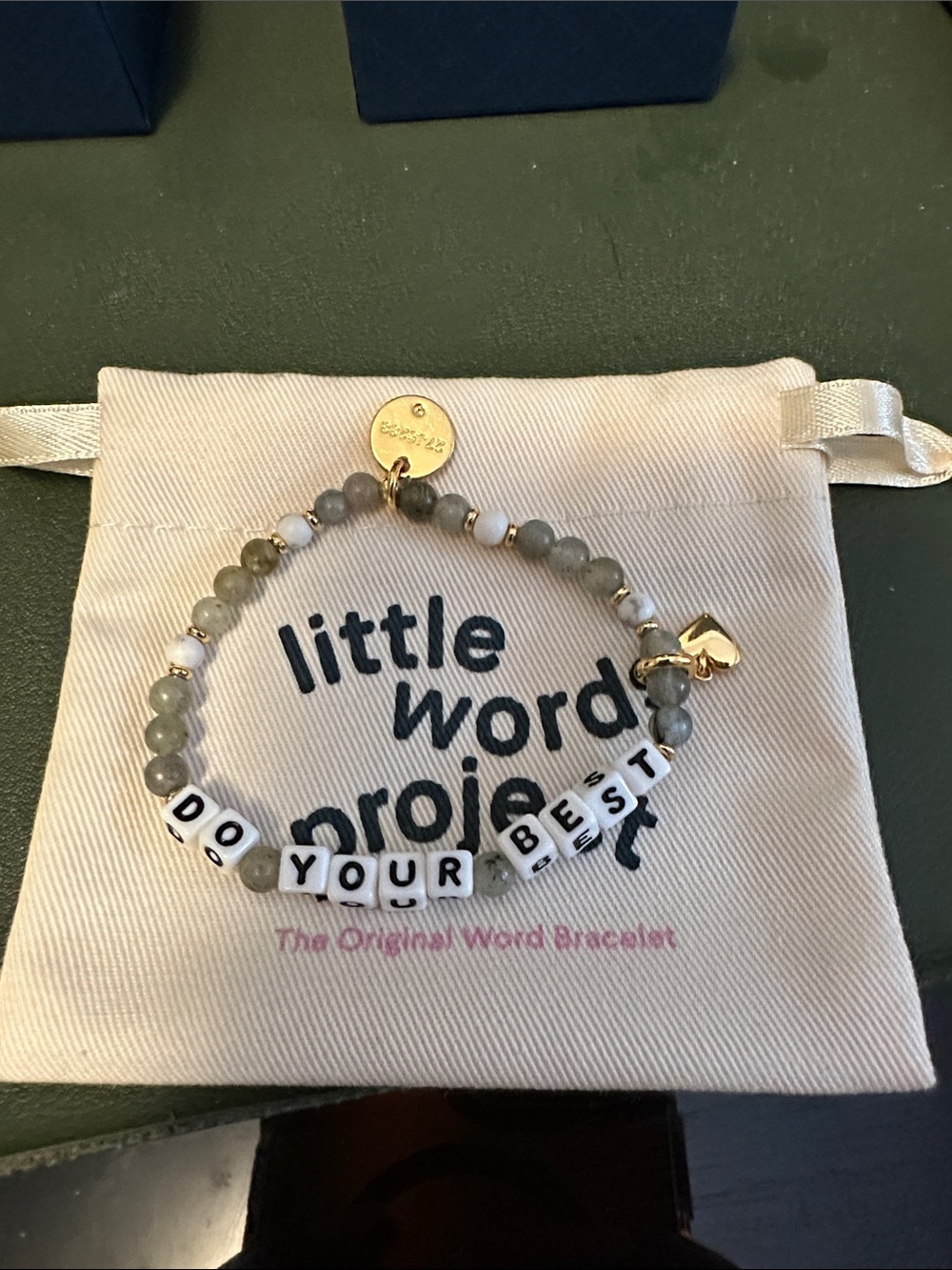 Little words project - do your best with heart charm - small / medium